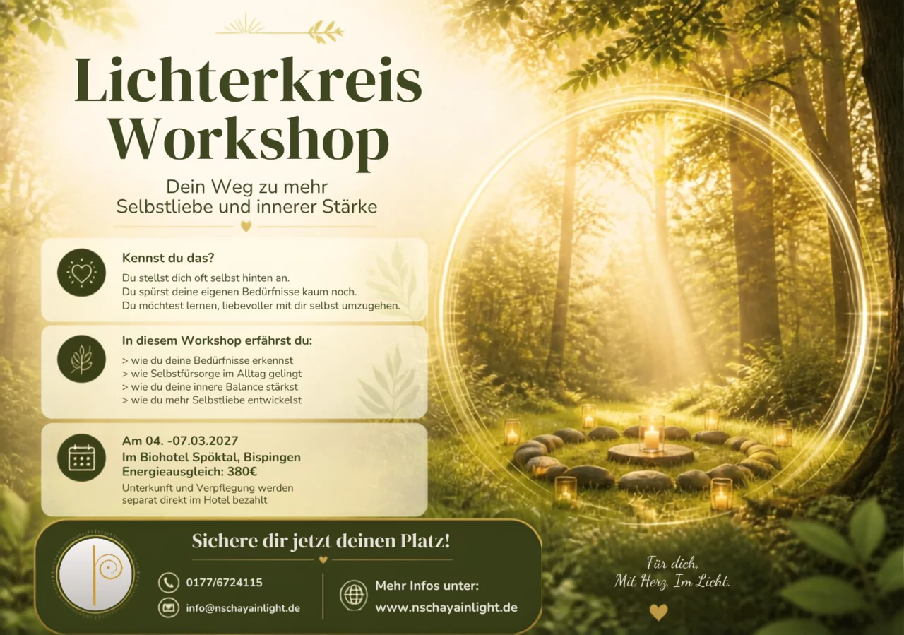 Lichterkreis Workshop – Dein Weg zu mehr Selbstliebe und innerer Stärke, 04.–07.03.2027 im Biohotel Spöktal